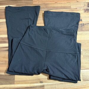 lululemon athletica Black Ribbed High-Rise Leggings